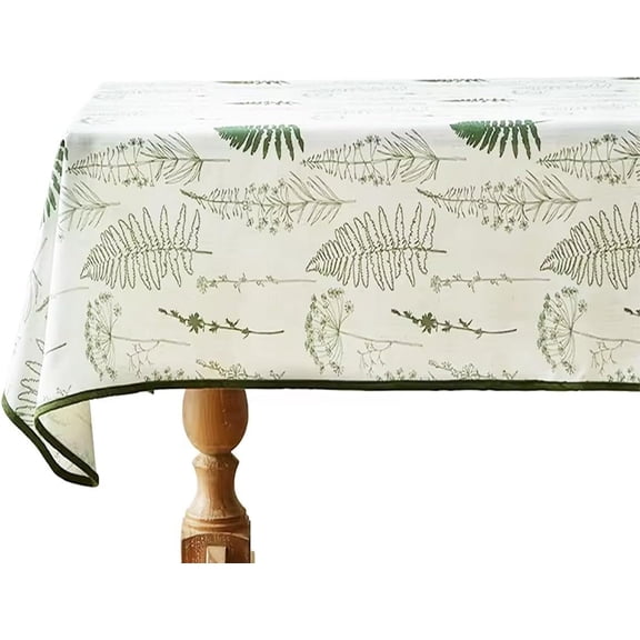 Fennco Styles Modern Flower Tablecloth 72" x 56" Green