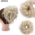 thumbnail image 2 of Chignon Synthétique Désordonné Pièce de Cheveux Ondulée Bouclée Élastique Chignon Épais pour Femmes Filles, 2 of 7