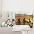 thumbnail image 4 of Ambesonne Colorful Throw Pillow Cover 2 Pack, Romantic Sunset Sail, 24", Marigold Dark Orange, 4 of 7