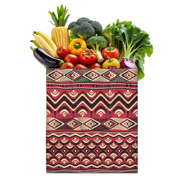 Sac en Toile Motif Tribal – Ethnique Bohème Réutilisable