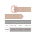 thumbnail image 4 of INSPIRE CHIC Womens Woven Wide Stretch Belts, Straw Rattan Plastic Buckle Elastic Belt Waistband for Dress 41.3x2.0"(LxW) Dusty Pink, 4 of 6