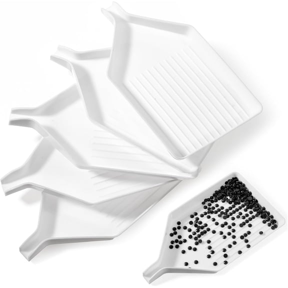Art Trays, 6 count White Bead Sorting, Plastic Bead Organizer for Rhinestone, Art Tools and Accessories for DIY Crafts
