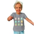 thumbnail image 4 of MeetoTime Kids Easter Eggs Print Short Sleeve Top Round Neck Comfortable T-shirt for Toddler Boys Girls, 4 of 4