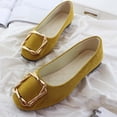 thumbnail image 6 of Miluxas Cloth Flats for Women Round Toe Flats Solid Casual Ballet Flats, Mary Jane Shoes Women Comfortable Dressy office Shoes Yellow 9.5(43), 6 of 6