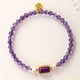 thumbnail image 2 of Pulsera de amatista fina para mujer, cristal morado natural de 5 mm, 2 of 2