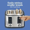 thumbnail image 5 of Hamilton Beach 4-Slice Bread and Bagel Toaster with Extra-Wide Slots and Drop-Down Crumb Tray, Black, 5 of 9