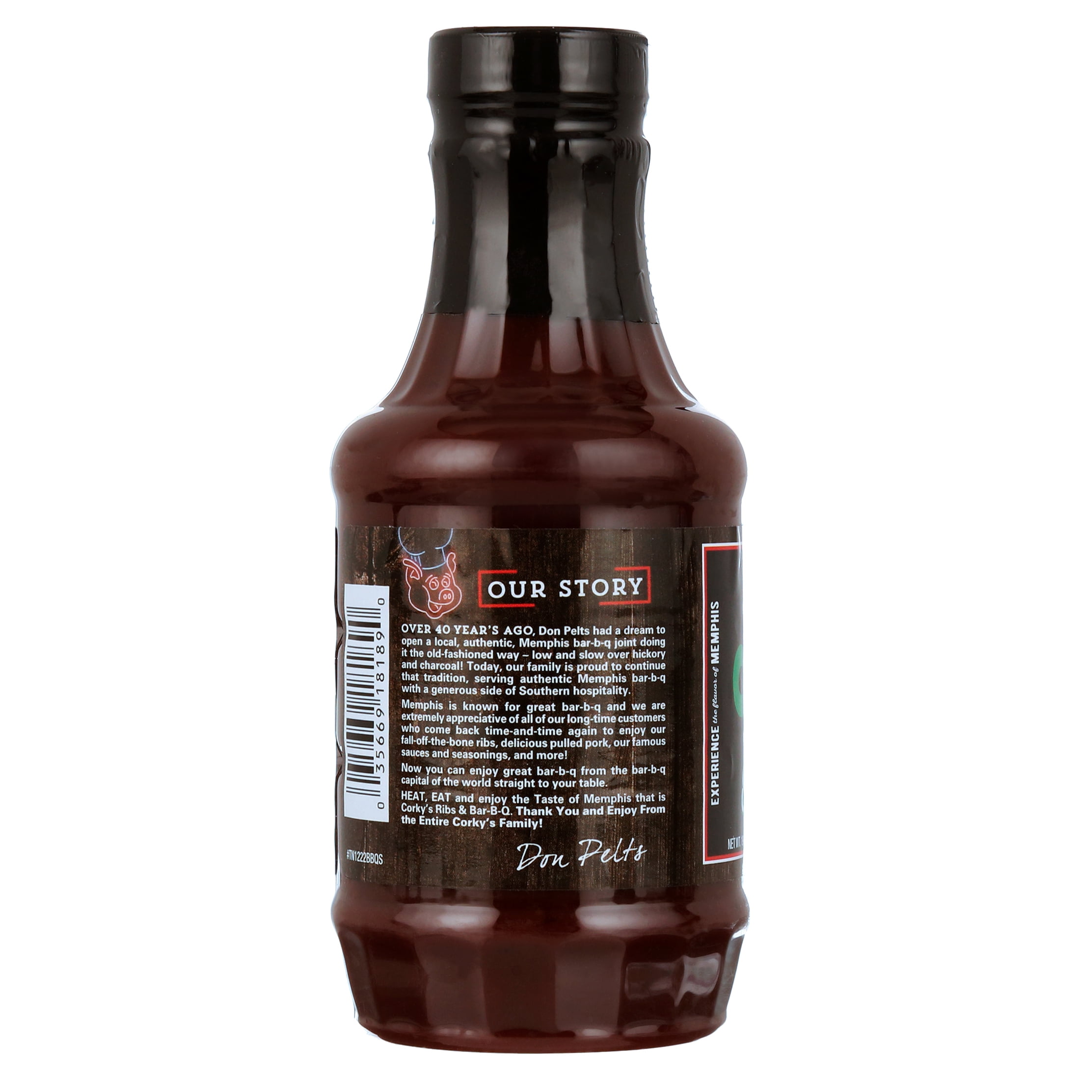 (6 pack) Corky's Original Recipe Memphis' Own Bar-B-Q Sauce, 18 oz