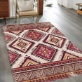 thumbnail image 3 of Red Orange Boho Living Room Rug 4x6 Washable Area Rug for Bedroom, Non-Slip Dining Room Rugs Geometric Tribal Southwestern Indoor Carpet for Kitchen Entryway Office Nursery Laundry, 3 of 9