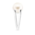 thumbnail image 3 of ANGARA Solitaire Freshwater Cultured Pearl Split Shank Ring in 14K White Gold for Women | June Birthstone, Birthday, Anniversary, Jewelry Gift for Women | Pearl Ring, 3 of 9
