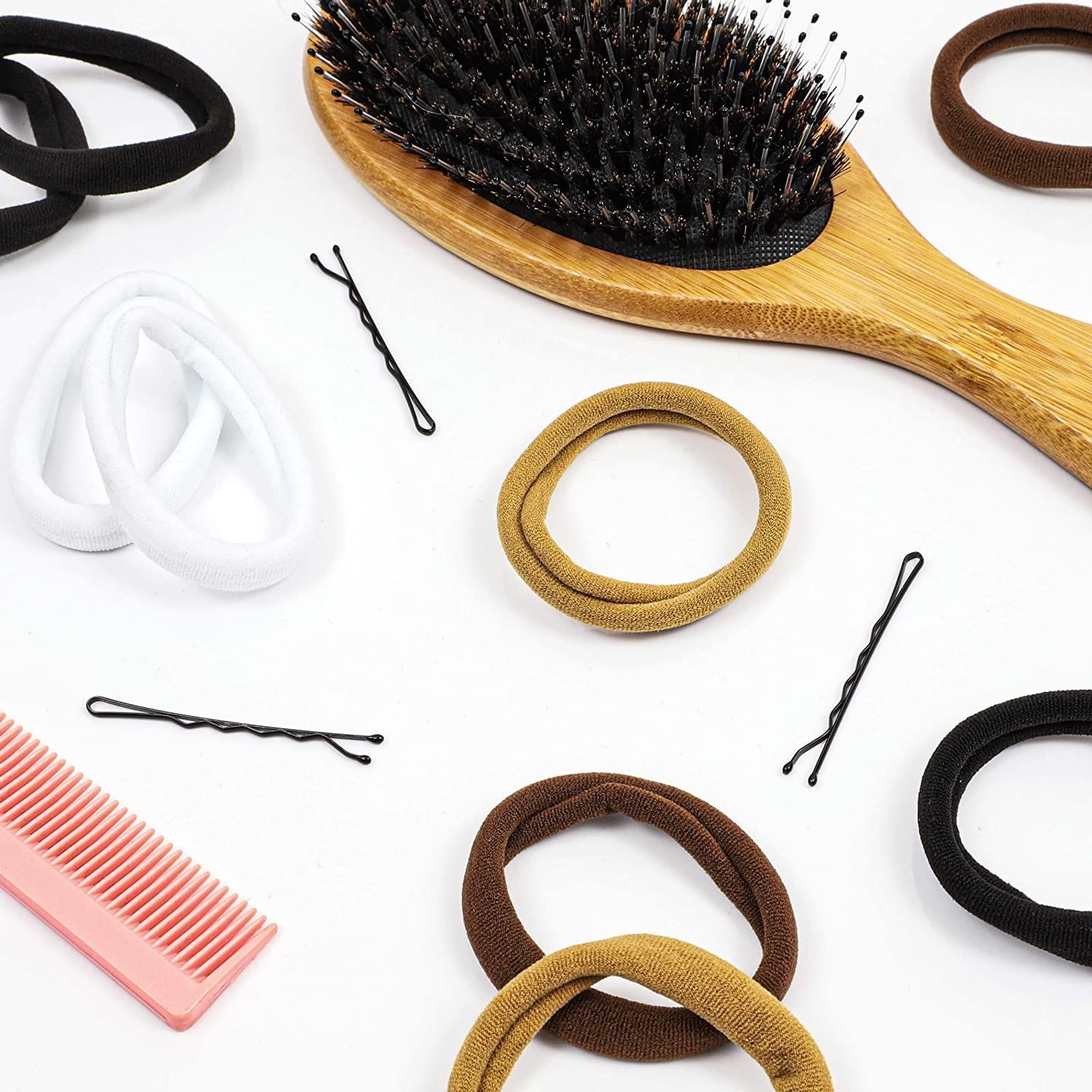 600 Pcs No-metal Hair Ties Bulk Elastic Ponytail Holders for Women Chaos Amazon.com : Amazon Basics No Damage Elastic Hair Ties  main image 2