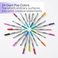 thumbnail image 2 of Set de rotuladores permanentes Sharpie Glam Pop, punta ultrafina, 24 colores, 2 of 5