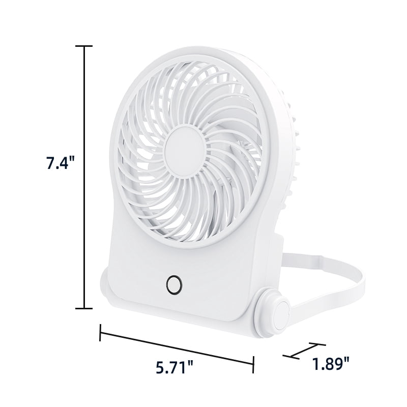 (2 pack) Mainstays 4 in On-the-Go Folding Personal Fan for Stroller, Car Seat and Treadmill, White