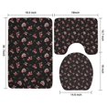 thumbnail image 3 of Black Christmas Car and Santa Pattern Bathroom Rugs Sets 3 Piece,Toilet Cover Set,Absorbent Non Slip Bathroom Mats Sets with U-Shaped Contour Rug Toilet Rug Set, 3 of 5