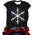 thumbnail image 5 of Craaazy Women's Shirts Christmas Printed Short Sleeved Round Neck Top Gifts, 5 of 5