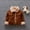Brown, variant on Zecgelong Toddler Boys Girls Long Sleeve Solid Color Winter Coat Jacket Thicken Windproof Warm Outwear Size 12-18 Months