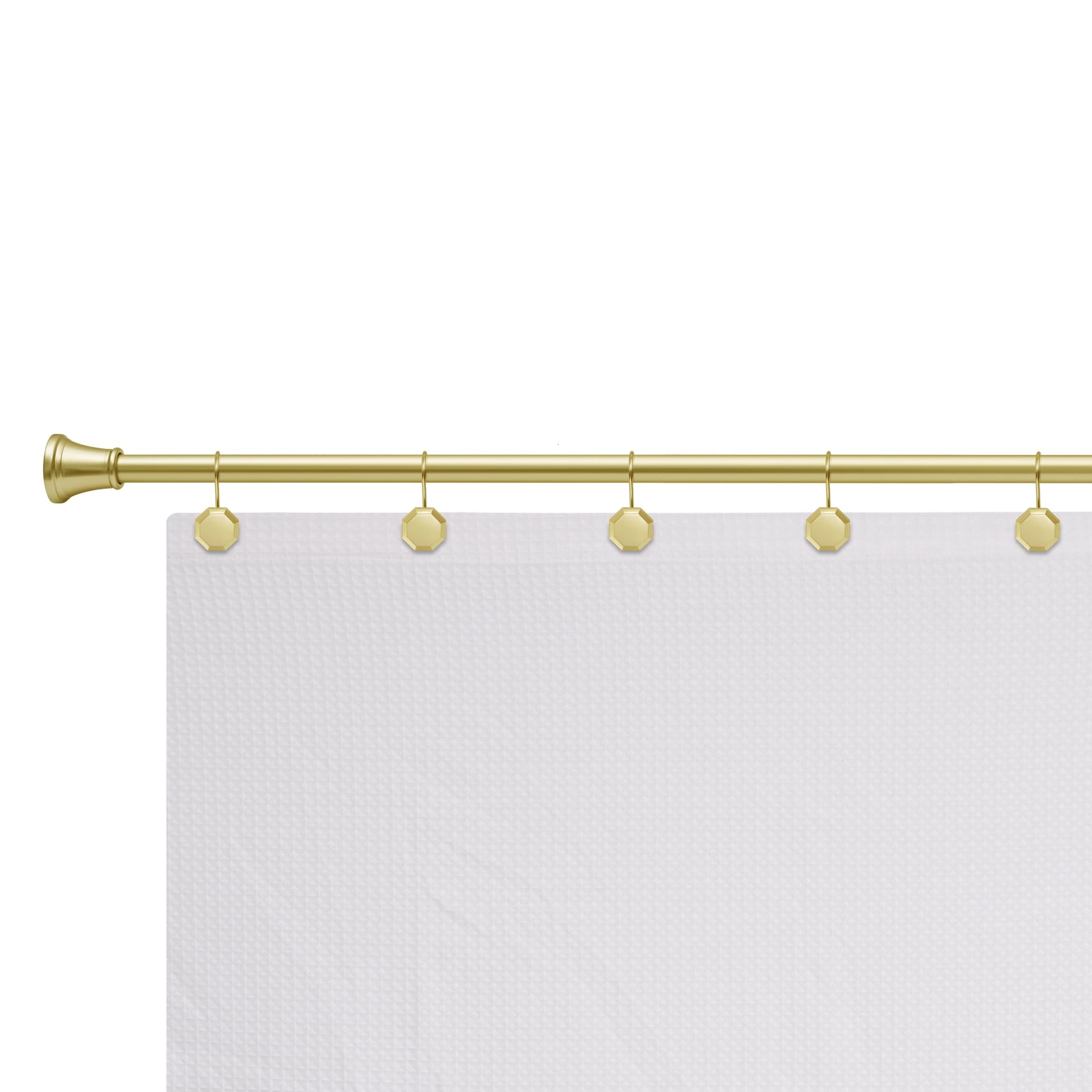 Utopia Alley HK27GD Rust Proof Zinc Shower Curtain Hooks Rings, Gold - Set of 12