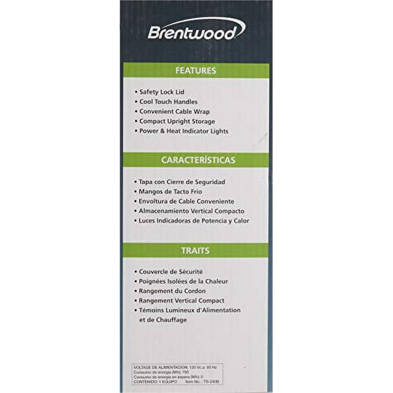 Brentwood TS-240B Non-Stick Compact Dual Sandwich Maker, Black - Brentwood  Appliances