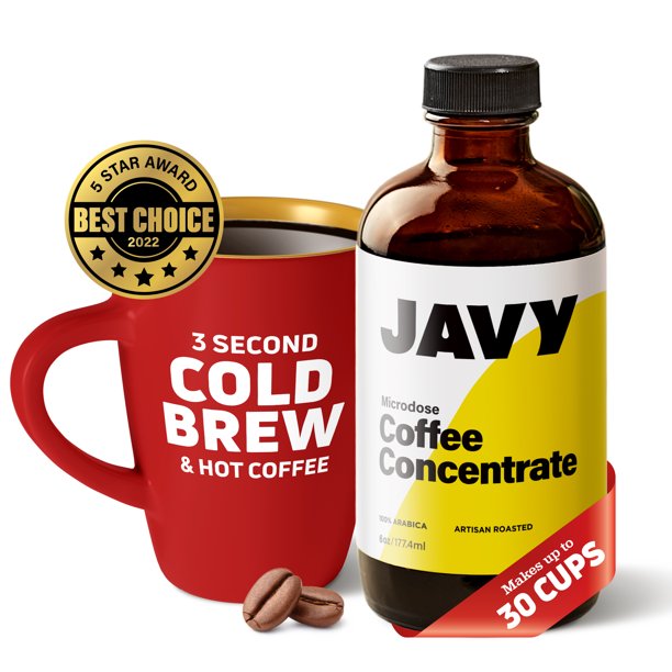 Javy Coffee Cold Brew Iced Coffee Concentrate 6 oz, Liquid Coffee