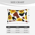 thumbnail image 6 of Bixox Cow Print Sunflower Printed Pillow Protector,Super Soft Ideal for Home,Guests,Rentals - 20"x30", 6 of 8
