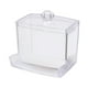 thumbnail image 3 of Tarro de Almacenamiento Transparente, Organizador de Hisopos de Algodón, Tapa Antipolvo, Multiusos para Baño, Cocina, Oficina y Dormitorio, Tamaño 7 X 7 X 11 Cm, Fácil Acceso, 1 Unidad., 3 of 3