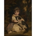 thumbnail image 2 of Sir Joshua Reynolds 19x24 Black Ornate Framed Double Matted Museum Art Print Titled: Miss Jane Bowles (C. 1775), 2 of 5