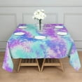 thumbnail image 3 of Colorful Tie Dye Pattern Square Tablecloth,Waterproof Square Table Cover,Wipeable Spillproof Washable Table Cover for Home Kitchen Party Decor 60"x60"(152x152cm), 3 of 6