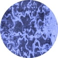 thumbnail image 1 of Ahgly Company Indoor Round Oriental Blue Modern Area Rugs, 5' Round, 1 of 4