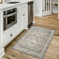 thumbnail image 5 of ReaLife Machine Washable Area Rug - Living Room Bedroom Bathroom Kitchen Entryway Office - Padded Crease Free Stain Resistant Premium - Boho Farmhouse Vintage- Paz- Beige Gray Ivory - 2'x 3', 5 of 7