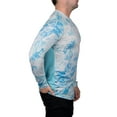 thumbnail image 3 of Realtree Mens Long Sleeve Jersey Recycled Polyester UPF Scent Control Crystal Blue Teal Performance Tee- M, 3 of 5