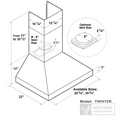 thumbnail image 5 of VICTORY Range Hood - 750 CFM 30 Pouces - (Wall Mount) - Stainless Steel (Twister), 5 of 5