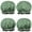 Green Christmas Snowman, variant on Shower Caps,Green Christmas Snowman Pattern Waterproof Shower Cap for Women 4 Pieces,Double Reusable Hair Cover for Shower PEVA Elastic Stretch Hem