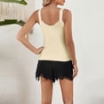 thumbnail image 5 of MSJUHEG camisole Summer Tank Tops Going Out Tops Loose Fit Cami Tanks Lace Cami Off the Shoulder Tops for Women Summer Tops Summer Basic Blouse Summer Strappy Camisole Yellow 2XL, 5 of 9