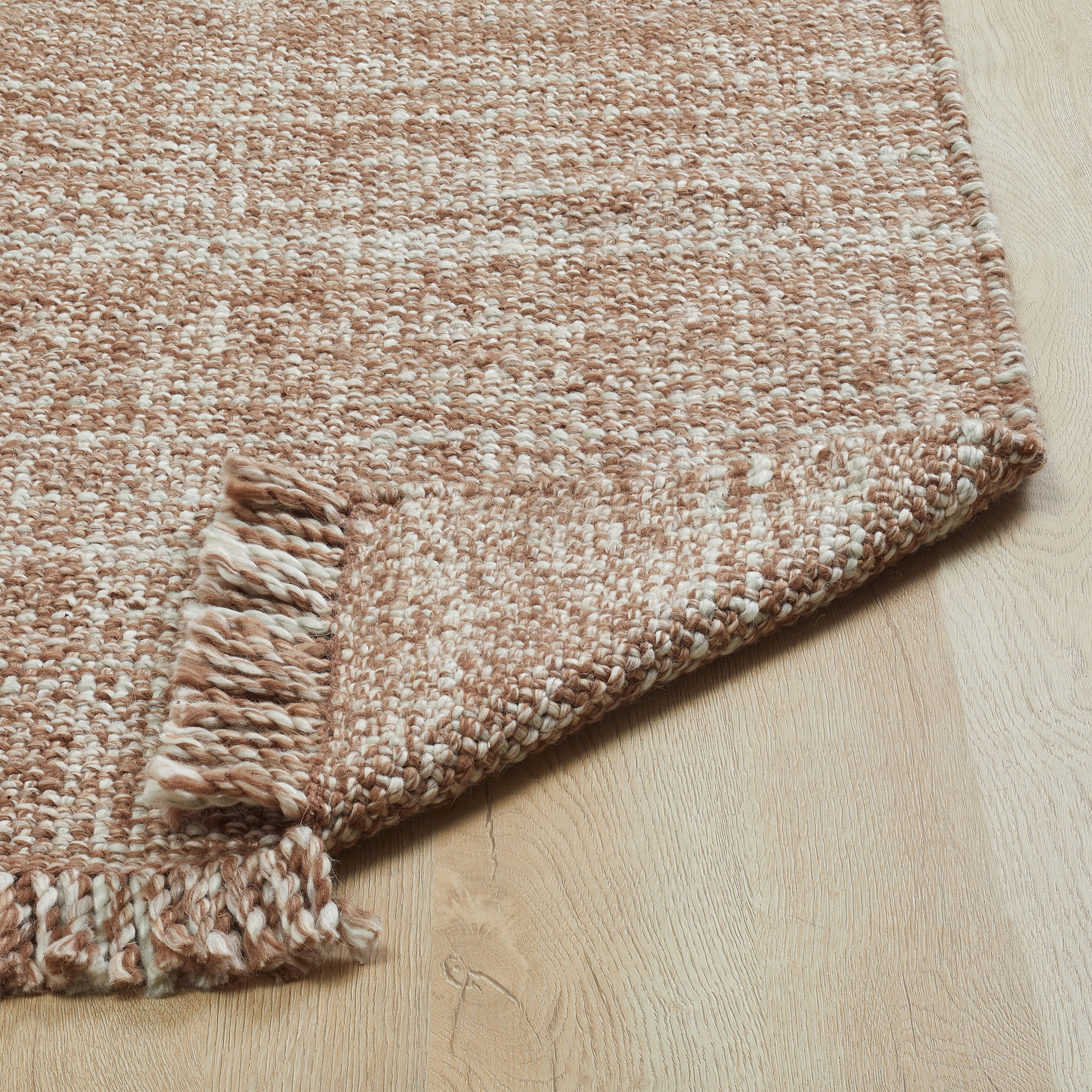 Better Homes & Gardens Brown Wool Handwoven Plaid Scatter Accent Indoor Rug, 30" x 46"
