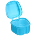 thumbnail image 1 of MasteelfCA Denture Box Case Denture Bath Box Case Dental False Teeth Storage Box with Hanging Net Container (Light Blue), 1 of 7