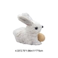 thumbnail image 3 of Adornos de Pascua, figuras de conejo de Pascua, estatuas de paja para decoración de jardín y hogar, adorno de mesa de primavera con zanahoria, artesanía natural para celebraciones festivas, adorno de, 3 of 6