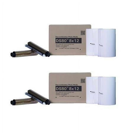 UPC: 0840014191376 | 2x DS80 8×12 Dyesub Printer Media Kit 220 Glossy Prints