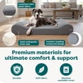 thumbnail image 6 of Furhaven Orthopedic Dog Bed for Large Dogs w/ Removable Washable Cover, For Dogs Up to 150 lbs - Ultra Plush Faux Fur & Suede Luxe Lounger Contour Mattress - Gray, Jumbo Plus/XXL, 6 of 10