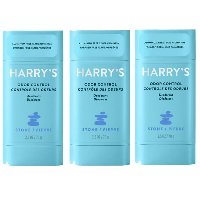 Harry's Men's Odor Control Deodorant - High-Performance Deodorant for Men - Advanced Odor Protection - Great for Daily Use - Sensitive Skin-Friendly - Redwood Scent - 2.5 oz - 3 Count