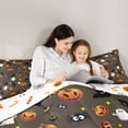 thumbnail image 5 of Feelyou Cartoon Spider Bat Twin Comforter Sets, Halloween Ghost Animal Bedding Set, 2pcs, 5 of 8