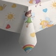 thumbnail image 5 of Pastel Fairy Rainbow Pattern Square Tablecloth,Waterproof Square Table Cover,Wipeable Spillproof Washable Table Cover for Home Kitchen Party Decor 52"x52"(132x132cm), 5 of 6