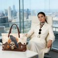 thumbnail image 3 of ZUXONGSY Raven Skull Rose Print Tote Bag for Women Casual Top Handle Tote Bag Lightweight Weekender Bag with Zipper for Daily Use Business, 3 of 6