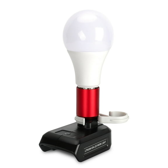 Outdoor Camping Lanterns,E27 Spiral Port Replaceable Bulb Portable Reading Light for Bedside Cupboard Table,Compatible for DEWALT 20V Li-ion BatterDCB206 DCB204 DCB203 DCB205 DCB606 etc.