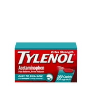 Tylenol Extra Strength Acetaminophen, Easy to Swallow Caplets, 200 Ct