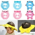 thumbnail image 5 of Child Kids Waterproof Eye Protection Portable Baby Shower Caps Shampoo Hat Wash Hair Shield Bath Visor BLUE STYLE 1, 5 of 8
