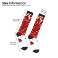 thumbnail image 2 of Gaeub Red Maple Leaf Printed Design Socks Stretchy High Tube Socks for Men Women Teens , Softball Soccer Socks for Hiking, Sport, 2 of 6