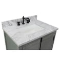 thumbnail image 4 of Bellaterra Home 31" Single vanity in Gray Ash finish top with White Carrara and rectangle sink, 4 of 9