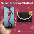 thumbnail image 5 of Magnetic Buddy Pouch, Beltess, Chafe and Bounce Free, Runners Fanny Pack, Phone Holder, Great for Running, Walking, Traveling & More, For Men & Women - 6-3/4” L x 4” W - Black and Pink, 5 of 6