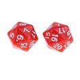 thumbnail image 3 of 10pcs Acrylique Numéro D20 Vingt Fournitures de Jeu Face Rouge, 3 of 7