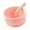 Peach, variant on Simka Rose Silicone Baby Bowl with Spoon Set for Baby and Toddler - Baby Led Weaning Supplies - BPA Free - Microwave Dishwasher and Freezer Safe (Emerald)