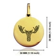thumbnail image 2 of Stainless Steel Geometric Polygon Moose Animal Round Medallion Pendant Necklace, 2 of 3